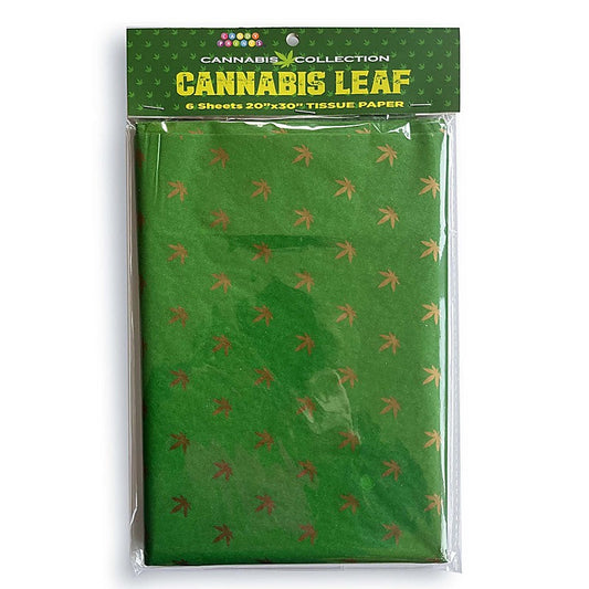 Little Genie Cannabis Leaf Tissue Paper Sheets 6 Pack