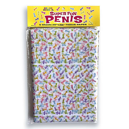 Little Genie Super Fun Penis Tissue Paper Sheets 6 Pack