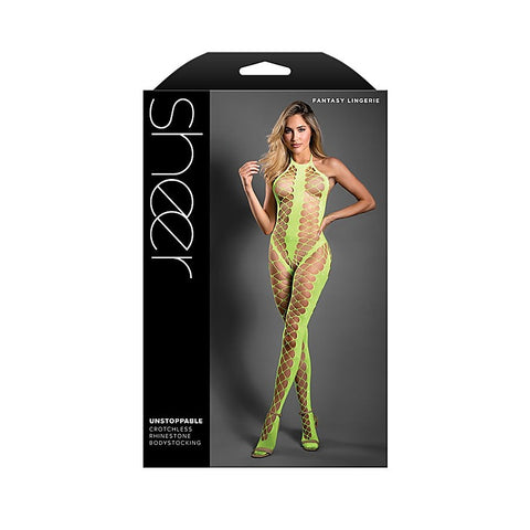Sheer Unstoppable Crotchless Bodystocking - Body Stockings