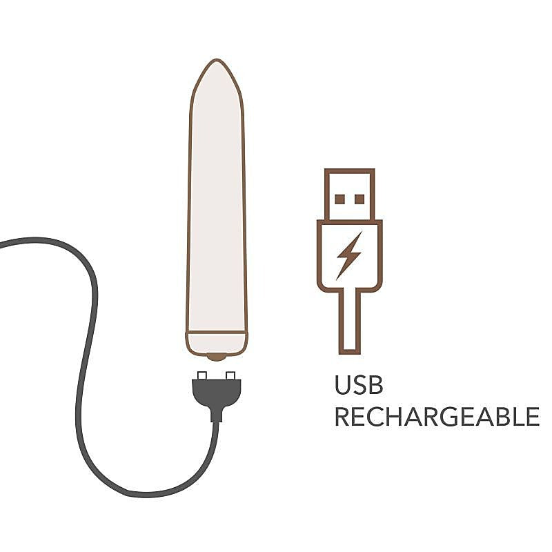 Golden Rose Rechargeable Bullet Vibrator By Rocks Off - Bullet Vibrators