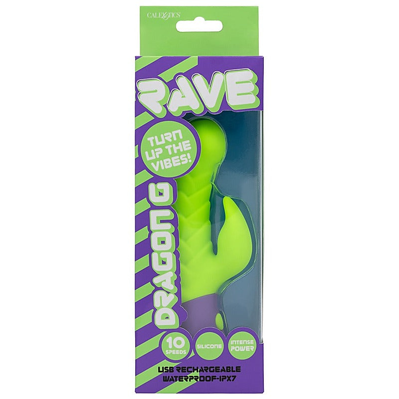 California Exotics Rave Dragon G Rabbit Massager - Rabbit Vibrators