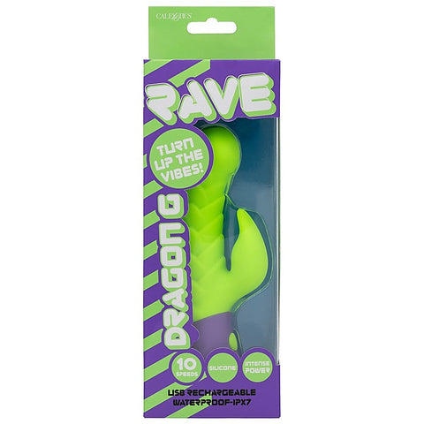 California Exotics Rave Dragon G Rabbit Massager - Rabbit Vibrators