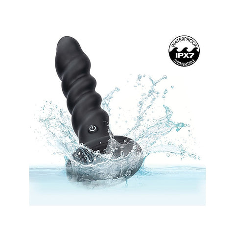 CalExotics Onyxxx Rechargeable Rippled Anal Probe - Butt Plugs