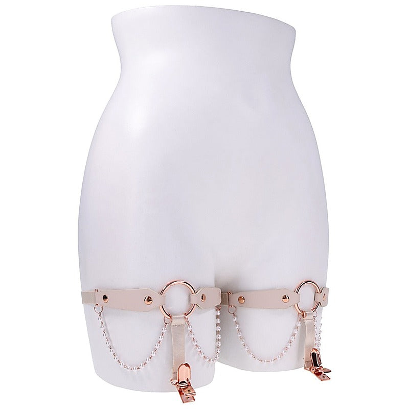 Peaches 'N Creame Pearl Garters By Sportsheets - Cuffs And Restraints