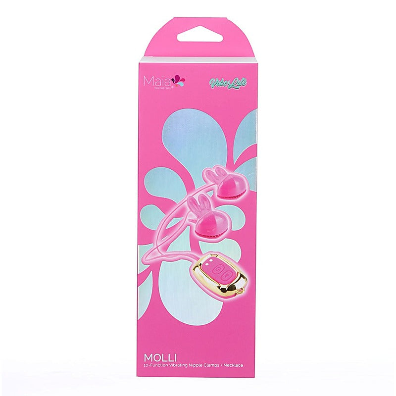 Molli Rechargeable Vibrating Nipple Clamps By Maia Toys - Nipple and Clit Clamps