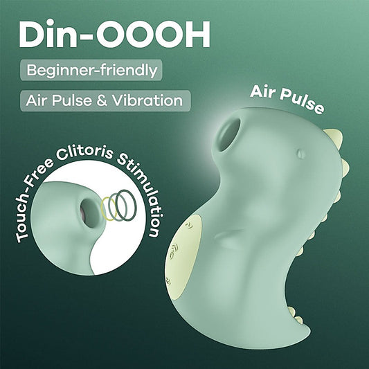 Satisfyer Din-OOOH Rechargeable Air Pulse Clit Stimulator - Clit Ticklers and Pulsators