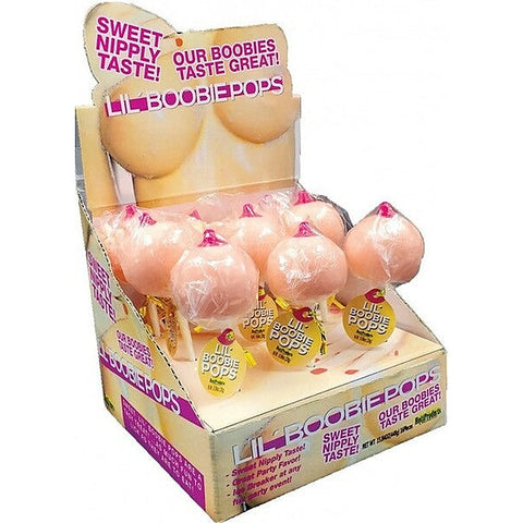 Lil' Boobie Shaped 9 Piece Lollipops By Hott Products - Party Gifts and Novelties