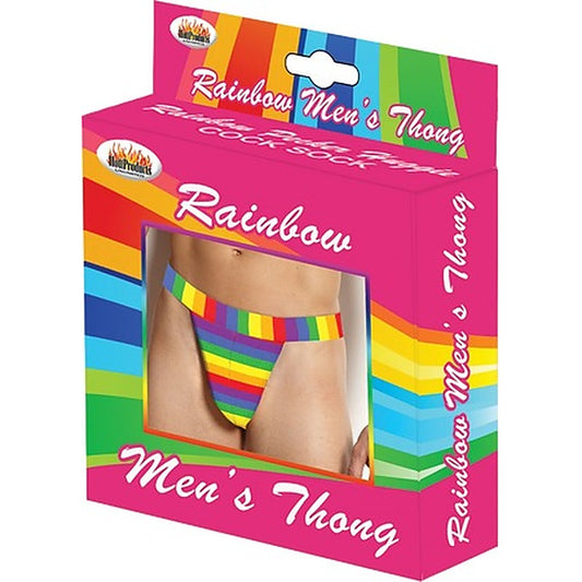 Hott Products Rainbow Pecker Mens Thong