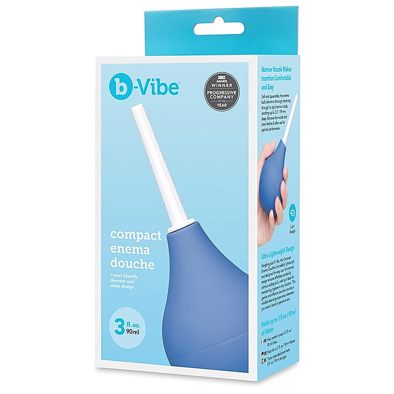 Compact Anal Cleansing Enema Douche By B-Vibe - Enemas and Douches