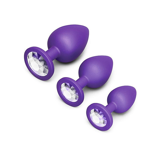 Jewel Butties 3 Piece Anal Training Set By B-Vibe - Butt Plugs