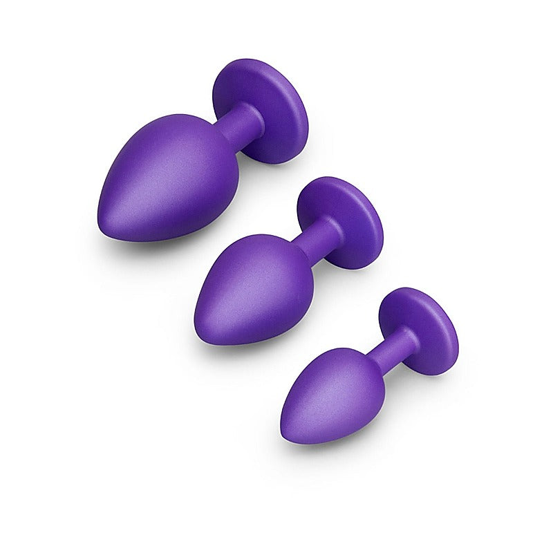 Jewel Butties 3 Piece Anal Training Set By B-Vibe - Butt Plugs