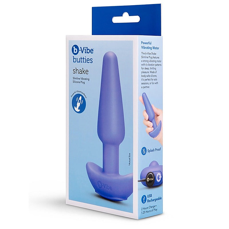 Shake Slimline Vibrating Silicone Anal Plug By B-Vibe - Butt Plugs