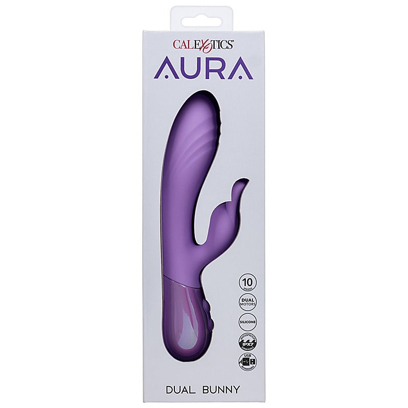 California Exotics Aura Dual Bunny Ears Rabbit Massager - Rabbit Vibrators