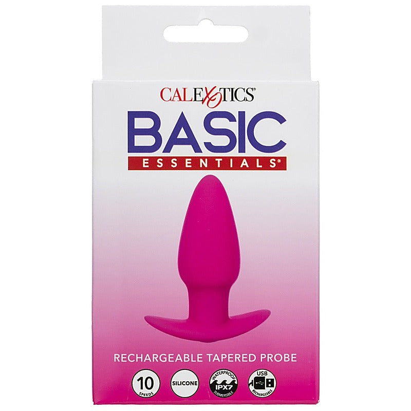 CalExotics Basic Essentials Rechargeable Tapered Anal Probe - Butt Plugs