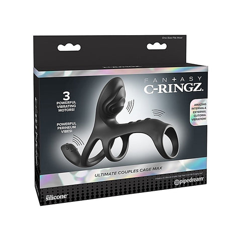 Fantasy C-Ringz Ultimate Couples Cage Max By Pipedream - Vibrating Cock Rings
