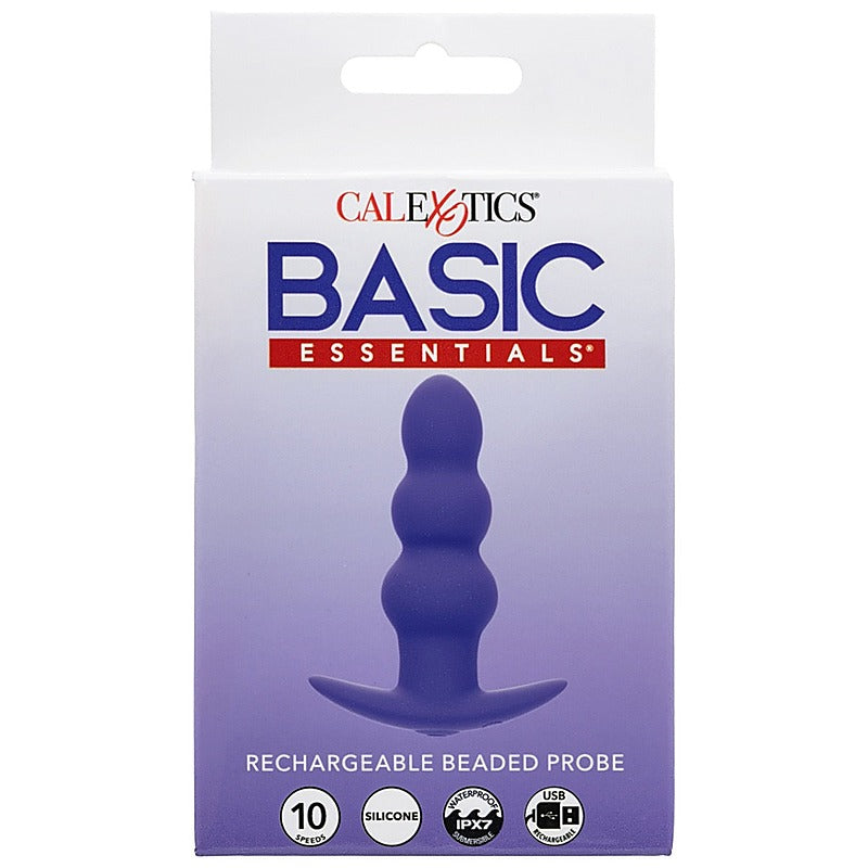 CalExotics Basic Essentials Rechargeable Beaded Anal Probe - Butt Plugs