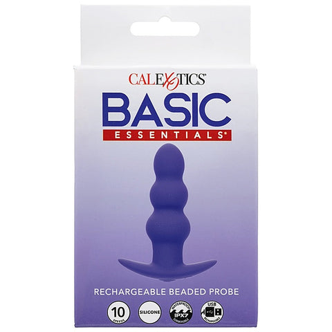 CalExotics Basic Essentials Rechargeable Beaded Anal Probe - Butt Plugs