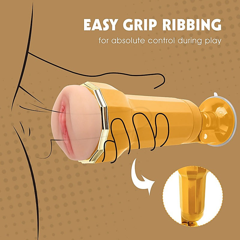 Realistic Vibrating Vagina Cup by Chisa - Masturbators and Strokers