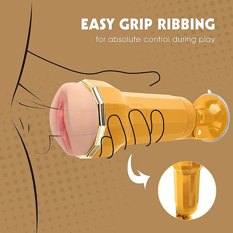Realistic Vibrating Vagina Cup by Chisa - Masturbators and Strokers