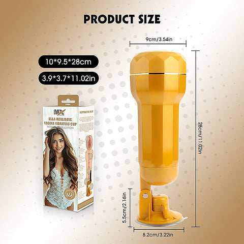 Realistic Vibrating Vagina Cup by Chisa - Masturbators and Strokers