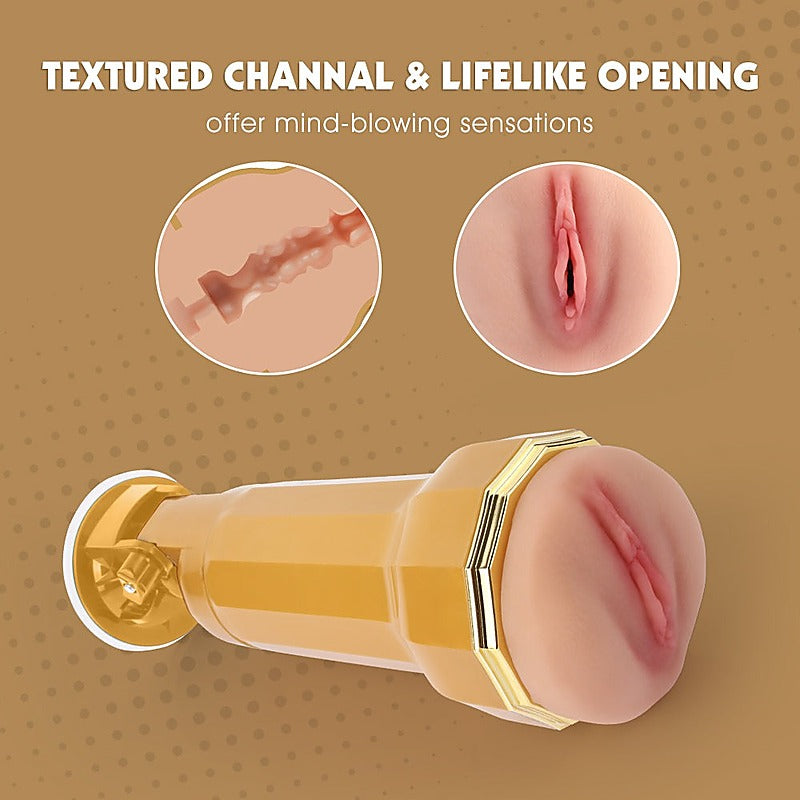 Realistic Vibrating Vagina Cup by Chisa - Masturbators and Strokers