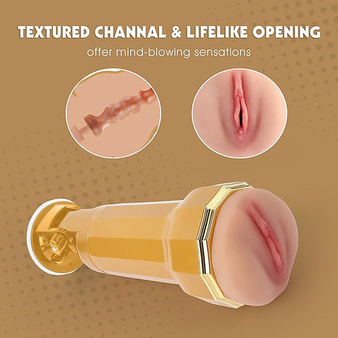 Realistic Vibrating Vagina Cup by Chisa - Masturbators and Strokers