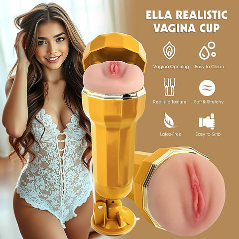Realistic Vibrating Vagina Cup by Chisa - Masturbators and Strokers