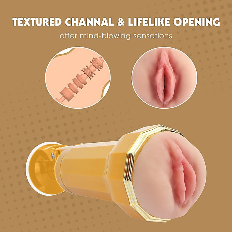 Carina Realistic Vagina Vibrating Cup By Chisa - Masturbators and Strokers