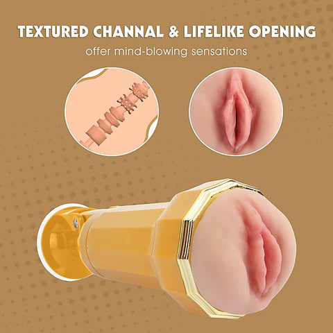 Carina Realistic Vagina Vibrating Cup By Chisa - Masturbators and Strokers