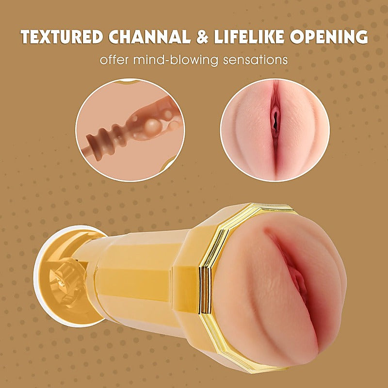Abbie Realistic Vagina Vibrating Cup By Chisa - Masturbators and Strokers