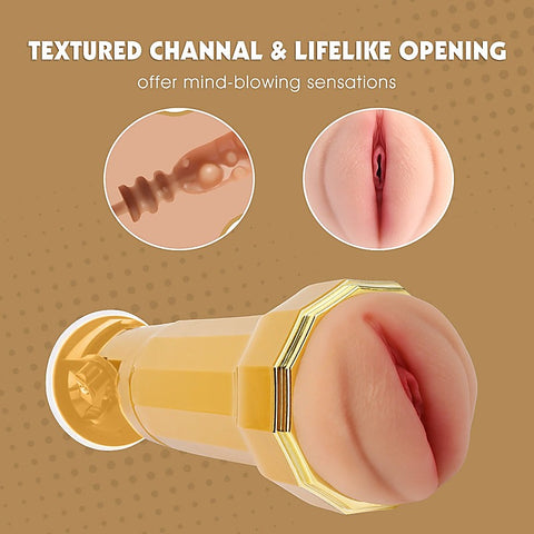 Abbie Realistic Vagina Vibrating Cup By Chisa - Masturbators and Strokers