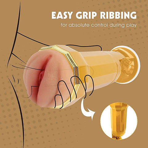 Abbie Realistic Vagina Vibrating Cup By Chisa - Masturbators and Strokers