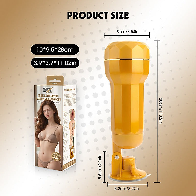 Jessie Realistic Vibrating Vagina Cup By Chisa - Masturbators and Strokers