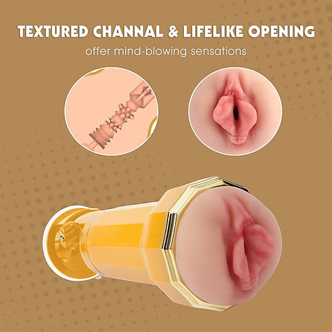 Darcey Realistic Vagina Vibrating Cup By Chisa - Masturbators and Strokers