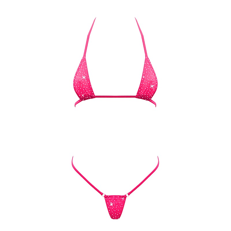 Rhinestone Embellished Micro Bikini By Love In Leather - G-Strings, Panties and Shorts