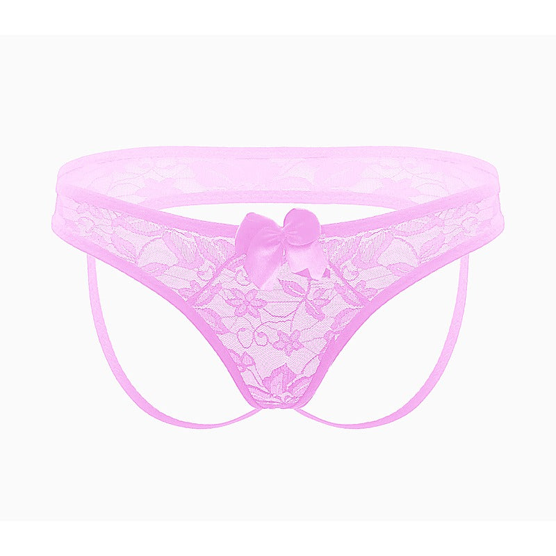 Full Lace Women'S Crotchless Panties By Love In Leather - G-Strings, Panties and Shorts