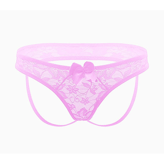 Full Lace Women'S Crotchless Panties By Love In Leather - G-Strings, Panties and Shorts