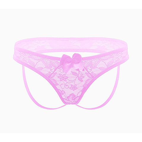 Full Lace Women'S Crotchless Panties By Love In Leather - G-Strings, Panties and Shorts