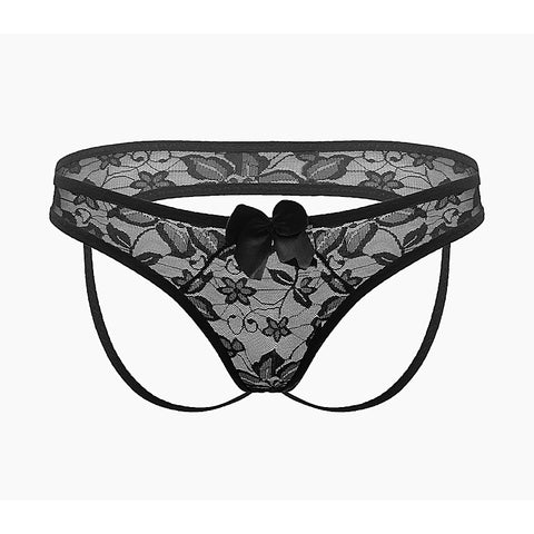 Full Lace Women'S Crotchless Panties By Love In Leather - G-Strings, Panties and Shorts