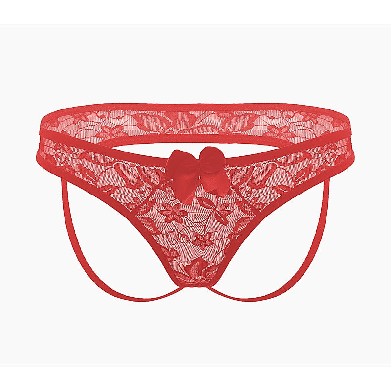 Full Lace Women'S Crotchless Panties By Love In Leather - G-Strings, Panties and Shorts