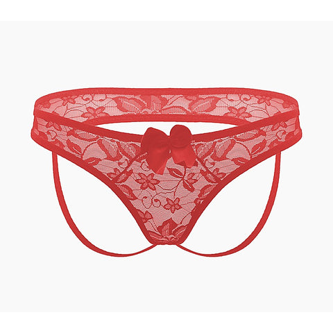 Full Lace Women'S Crotchless Panties By Love In Leather - G-Strings, Panties and Shorts