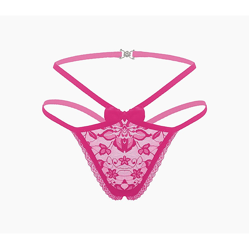 Full Lace G-String Crotchless Panties By Love In Leather - G-Strings, Panties and Shorts