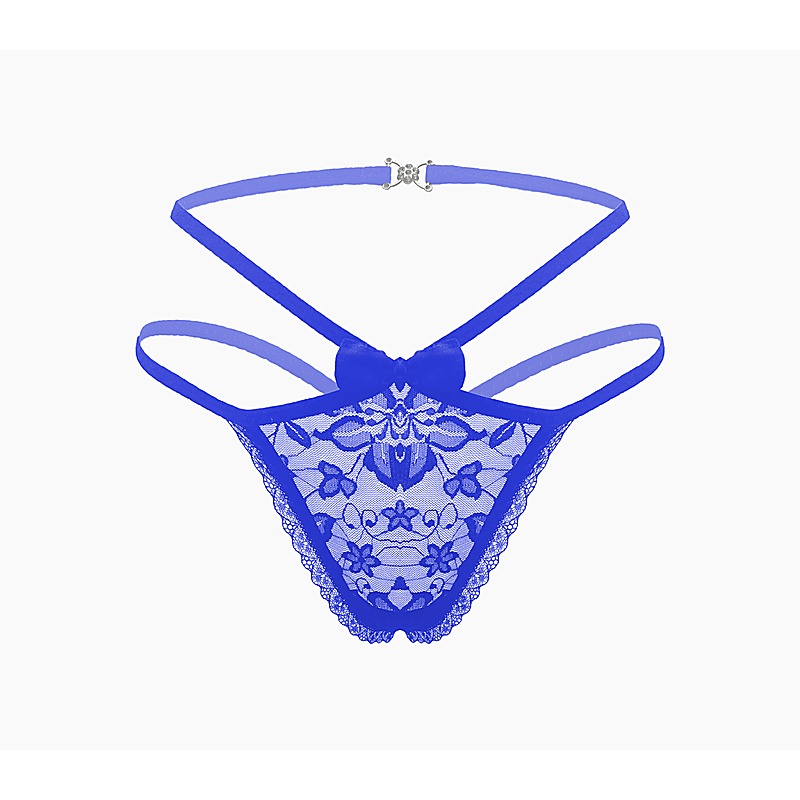 Full Lace G-String Crotchless Panties By Love In Leather - G-Strings, Panties and Shorts