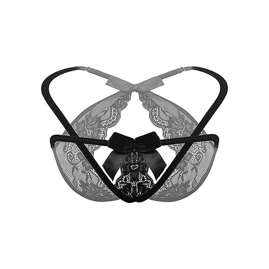 Crotchless Panties With Adjustable Slider By Love In Leather - G-Strings, Panties and Shorts