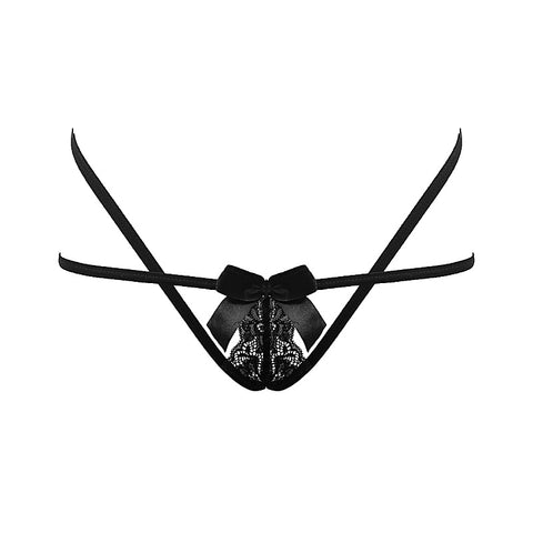 Crotchless Panties With Adjustable Slider By Love In Leather - G-Strings, Panties and Shorts