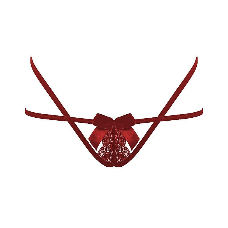 Crotchless Panties With Adjustable Slider By Love In Leather - G-Strings, Panties and Shorts