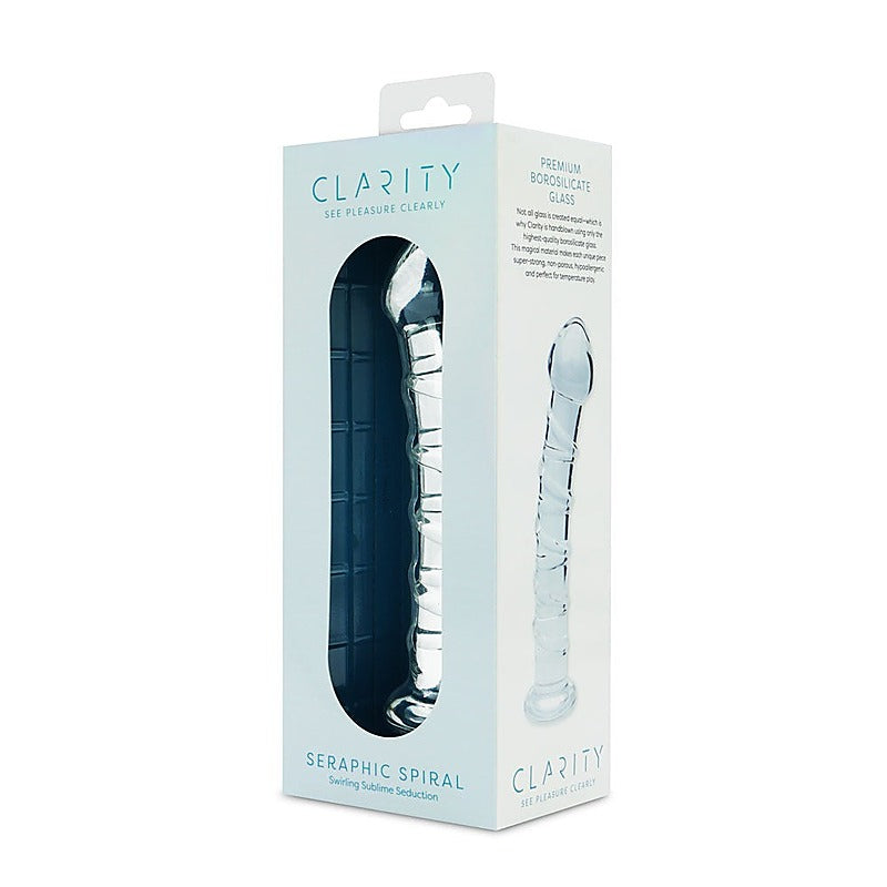 Clarity Seraphic Spiral Glass Dildo By Creative Conceptions - Glass Sex Toys