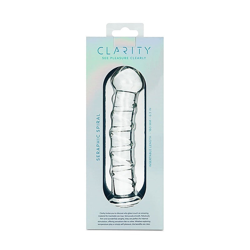 Clarity Seraphic Spiral Glass Dildo By Creative Conceptions - Glass Sex Toys