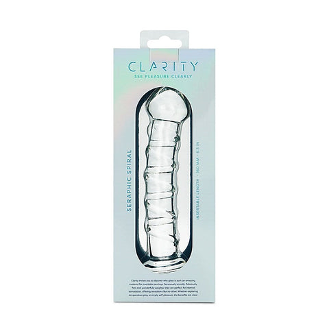 Clarity Seraphic Spiral Glass Dildo By Creative Conceptions - Glass Sex Toys
