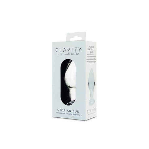 Creative Conceptions Clarity Utopian Bud Glass Butt Plug